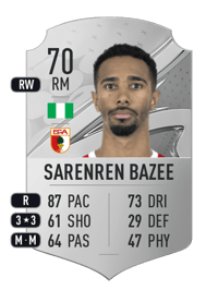 Noah Joel Sarenren Bazee Rare 70 OVR