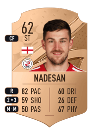 Ashley Nadesan Rare 62 OVR