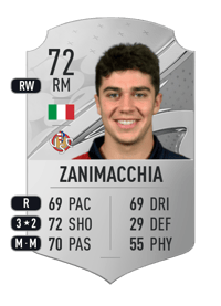 Luca Zanimacchia Rare 72 OVR