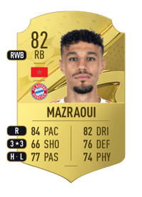 Noussair Mazraoui Rare 82 OVR