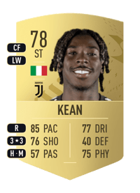 Moise Kean Common 78 OVR