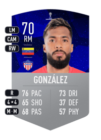 Luis González CONMEBOL SUDAMERICANA 70 OVR