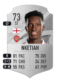 Eddie Nketiah Rare 73 OVR