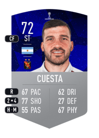 Bernardo Cuesta CONMEBOL SUDAMERICANA 72 OVR