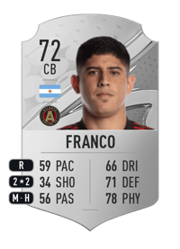 Alan Franco Rare 72 OVR
