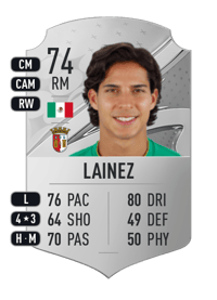 Diego Lainez Rare 74 OVR