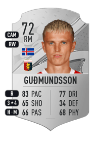 Albert Guðmundsson Rare 72 OVR