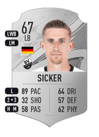 Arne Sicker Rare 67 OVR
