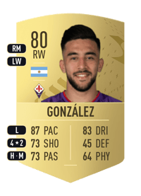 Nicolás González Common 80 OVR