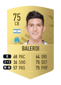 Leonardo Balerdi Common 75 OVR