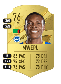 Enock Mwepu Rare 76 OVR