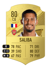 William Saliba Rare 80 OVR