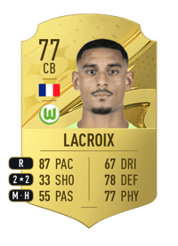 Maxence Lacroix Rare 77 OVR