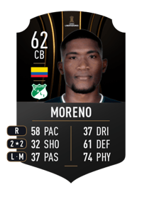 Kevin Moreno CONMEBOL LIBERTADORES 62 OVR