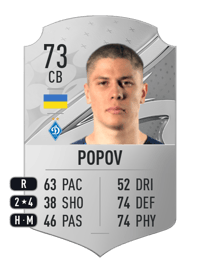 Denys Popov Rare 73 OVR