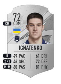 Danylo Ignatenko Rare 72 OVR