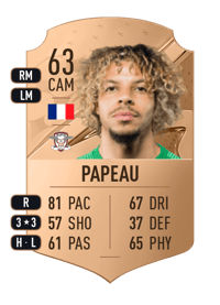 Jayson Papeau Rare 63 OVR