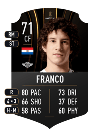 Iván Franco CONMEBOL LIBERTADORES 71 OVR