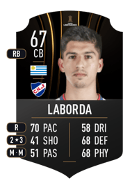 Mathías Laborda CONMEBOL LIBERTADORES 67 OVR