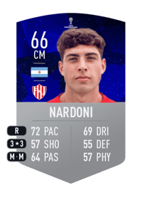 Juan Ignacio Nardoni CONMEBOL SUDAMERICANA 66 OVR
