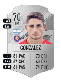 Gastón González Rare 70 OVR
