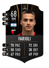Brian Farioli CONMEBOL LIBERTADORES 68 OVR