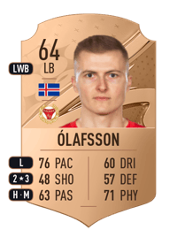 Davíð Kristján Ólafsson Rare 64 OVR