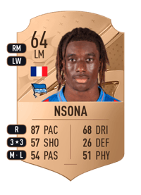 Kélian Nsona Rare 64 OVR