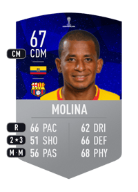 Nixon Molina CONMEBOL SUDAMERICANA 67 OVR