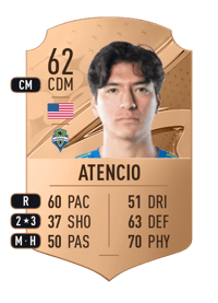 Josh Atencio Rare 62 OVR