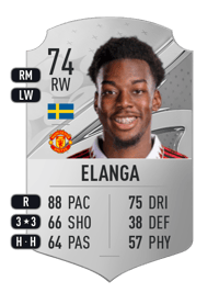 Anthony Elanga Rare 74 OVR