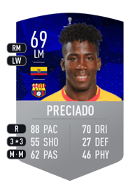 Adonis Preciado CONMEBOL SUDAMERICANA 69 OVR