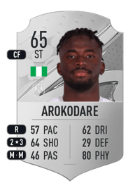 Toluwalase Arokodare Rare 65 OVR