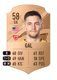 Jeffrey Gal Rare 58 OVR