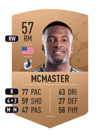 Justin McMaster Common 57 OVR
