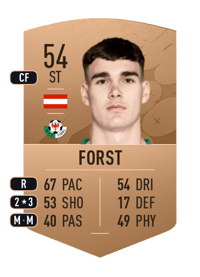 Justin Forst Common 54 OVR