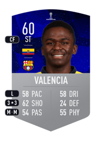 Edwin Valencia CONMEBOL SUDAMERICANA 60 OVR