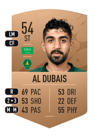 Hisham Al Dubais Common 54 OVR