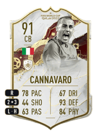 Fabio Cannavaro World Cup Icon 91 OVR