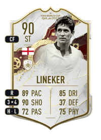 Gary Lineker World Cup Icon 90 OVR
