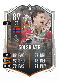 Ole Gunnar Solskjær Trophy Titans Hero 89 OVR