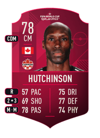 Atiba Hutchinson World Cup Player 78 OVR