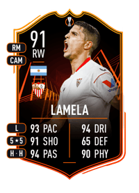 Erik Lamela UEL Road to the Final 91 OVR