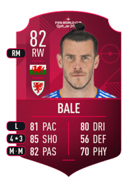 Gareth Bale World Cup Player 82 OVR