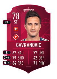 Mario Gavranović World Cup Player 78 OVR