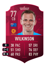 Alex Wilkinson World Cup Player 77 OVR