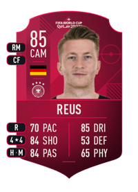 Marco Reus World Cup Player 85 OVR