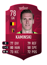 Thomas Kaminski World Cup Player 78 OVR