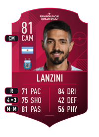 Manuel Lanzini World Cup Player 81 OVR