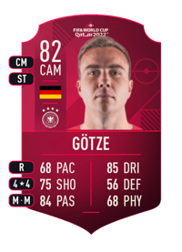 Mario Götze World Cup Player 82 OVR